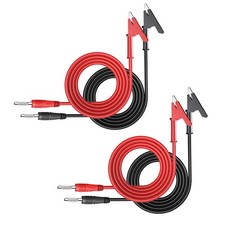 For Multimeter Test Leads Featuring 4mm Banana and Insulated Crocodile Clips