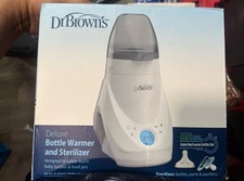 Dr. Brown's Deluxe Fast One Button Start Bottle Warmer and Sterilizer White NEW