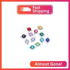 2 Sets Adabele Grade A Mixed Birthstone Connector Links 8mm Austrian Crystal Bea