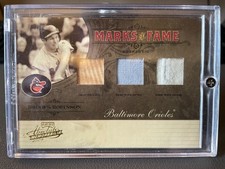 Brooks Robinson Triple Game Used Patch /5 - 2005 Playoff Absolute - #MF-5