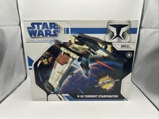 Star Wars Clone Wars V-19 Torrent Starfighter 3.75  Figure Vehicle 2008 Sealed
