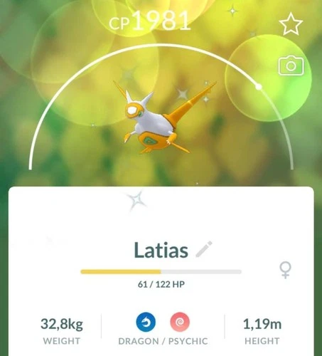 ✨ Shiny Latias ✨  P T C - 80k stardust -Description