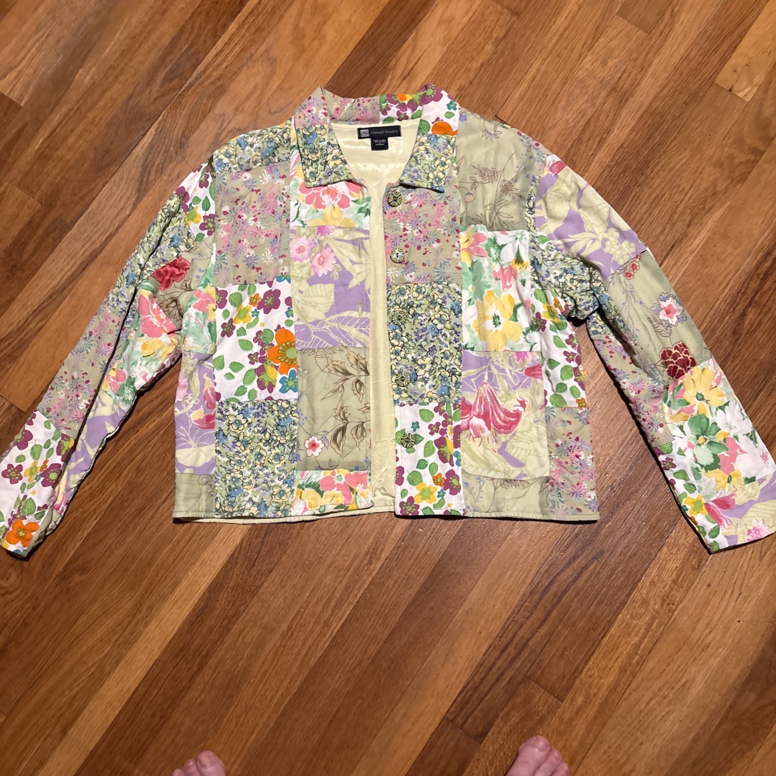 Quilted Cotton Patchwork Jacket Handmade Cotton W… - image 1