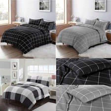 Printed Egyptian Cotton Duvet Quilt Cover Set Single Double King Superking SIze