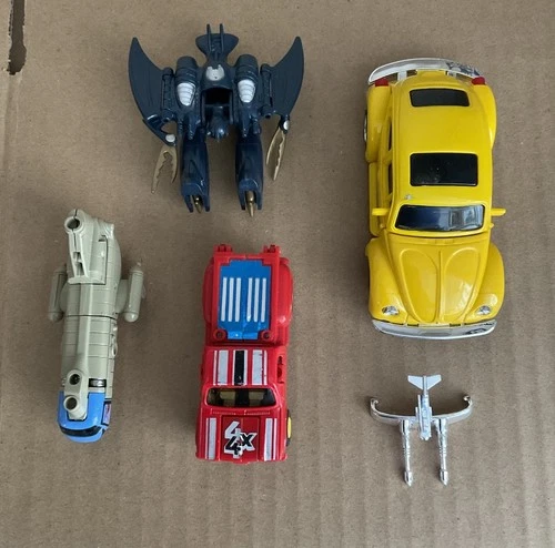 Vintage GoBots & Moto Bot Lot of 4 Figures: Bug Bite, Pincher, Twin Spin, Ranger