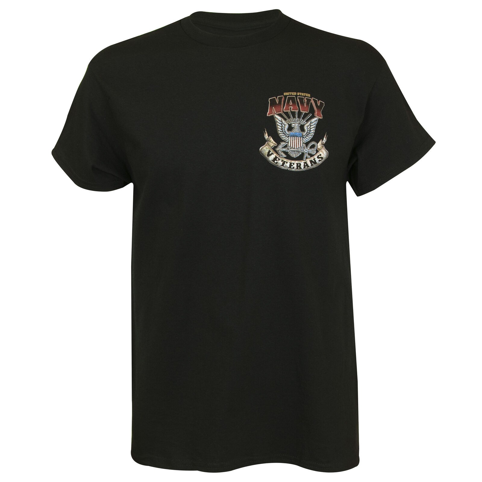 Ветераны Военно-Морского флота США Гордятся тем что служили в Мужской графической футболке черного цвета большого размера 3990₽
