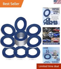 25-PCS 90430-12031 M12 Oil Drain Plug Gasket Washer Crush Seal - Aluminum Cr...