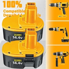 2Pack 14.4 Volt Replacement For DEWALT DC9091 14.4V Battery DW9091 DW9094 DE9091