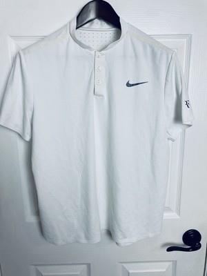 Nike Roger Federer RF 2017 Wimbledon Henley Tennis Shirt Large