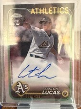 2024 Topps Chrome - Rookie Autographs Easton Lucas #RA-EL Refractor /499 (AU,...