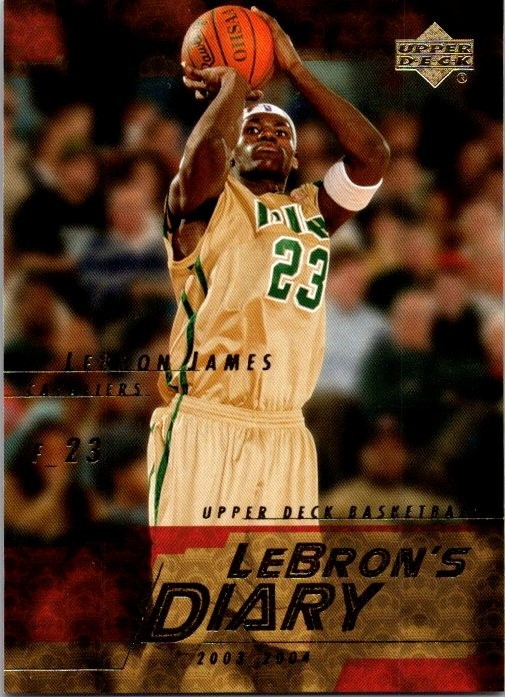 77701 2003-04 Upper Deck LeBron's Diary #LJ13 LeBron James RC BK$25