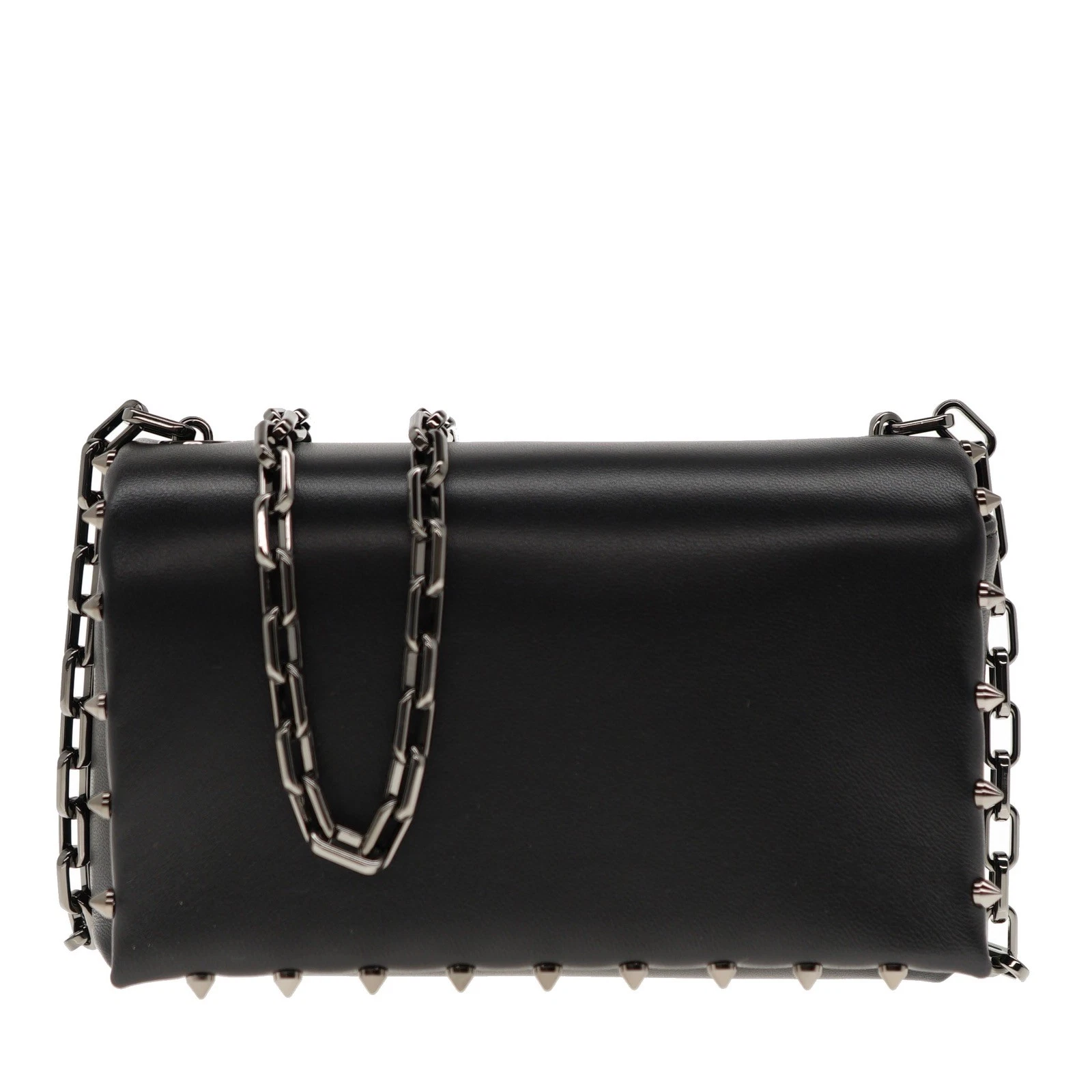 Christian Louboutin — Christian Louboutin Spiky Chain Crossbody Bag Black Leather New