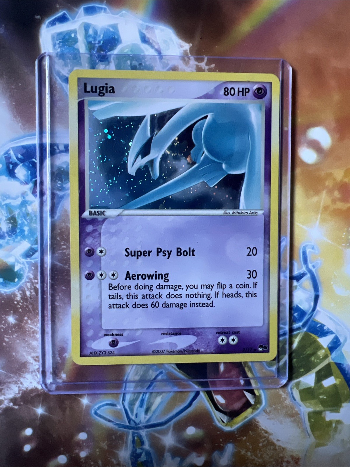 Lugia Pop Series 5 Cosmos Holo Rare 02/17 2007 Pokemon Card Lightly Played