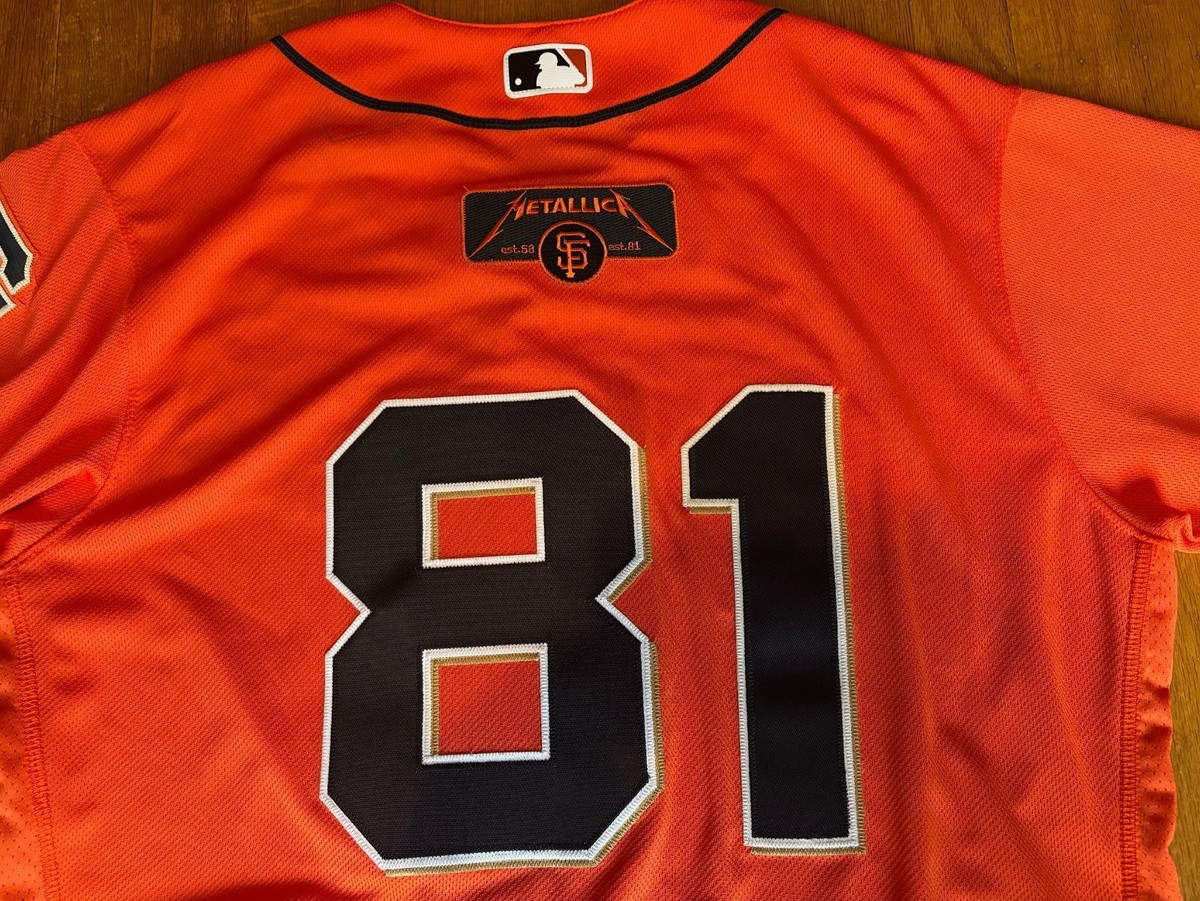 San Francisco Giants METALLICA #81 Orange Friday Jersey - Size 44