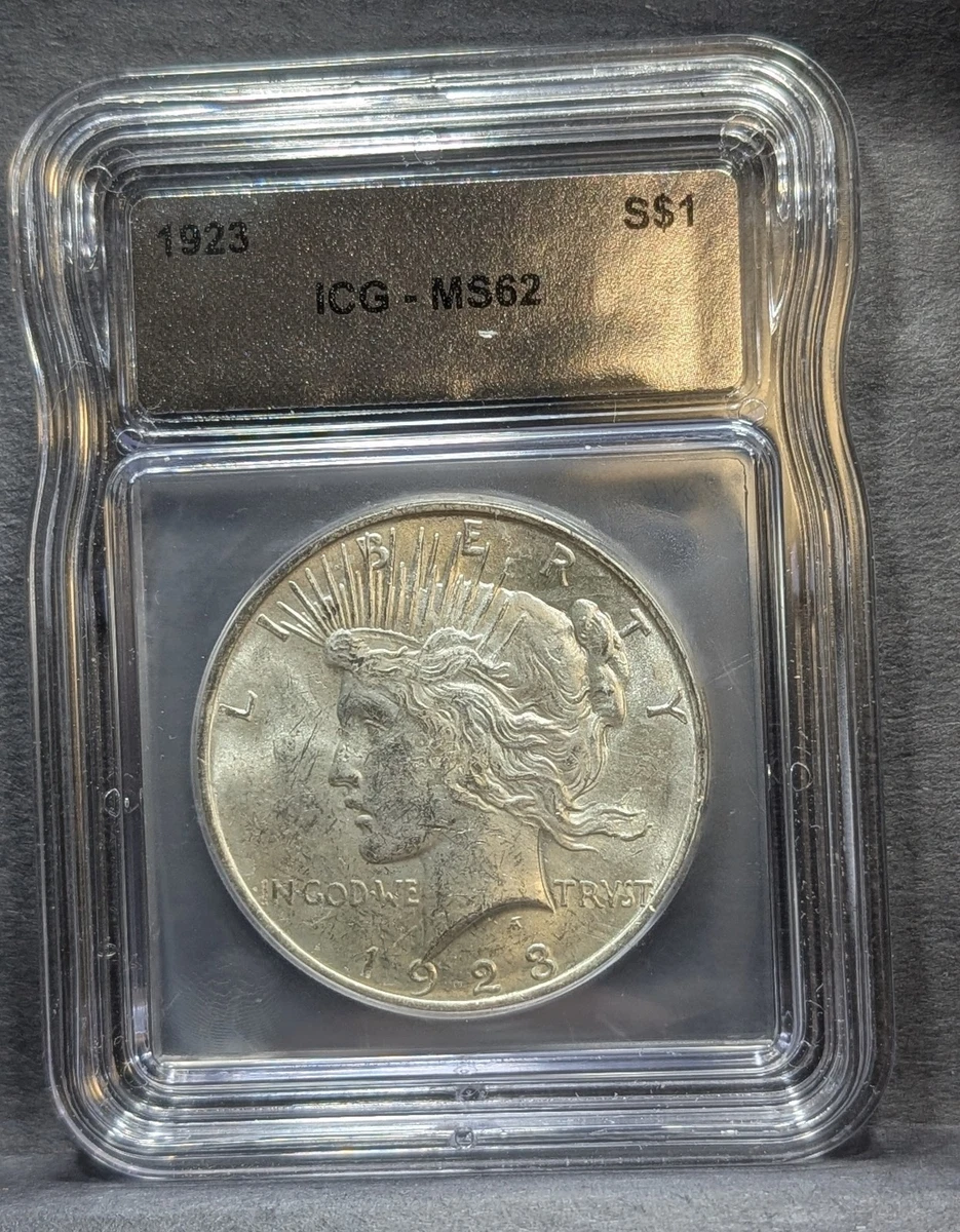 1923 Year Grade MS 62 Peace US Dollars (1921-1935) for sale | eBay