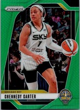 2024 CHENNEDY CARTER PANINI PRIZM WNBA #66 GREEN SP CARD CHICAGO SKY AGGIES