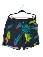 ROARK Men's Shorey Macaw Board Shorts Hemp Blend Tropical Gray 6" L NWT