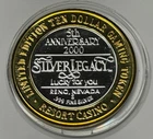 2000 $10 Silver Legacy Reno, NV .999 Silver Striker Gaming Token