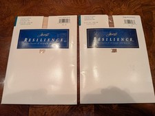 2 Pairs Hanes Resilience Control Top Pantyhose CAFE AU LAIT  Almost Blush  AB