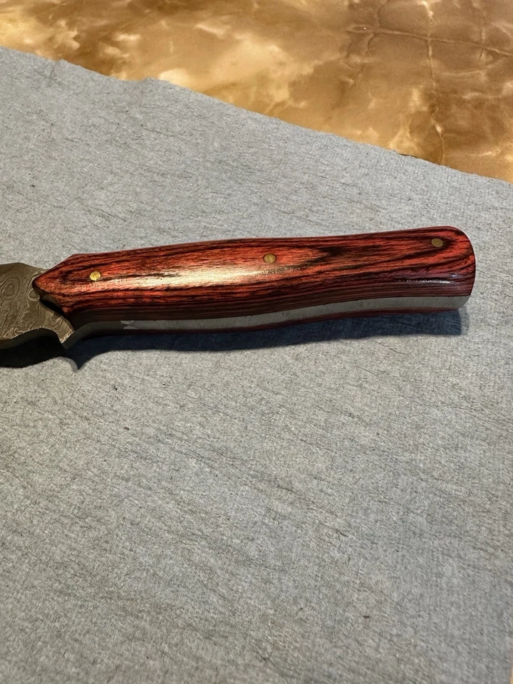 Very Beautifully Made Custom Damascus Steel Boot Knife Sharp - Image 4 of 4