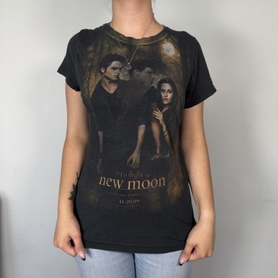 Y2K Twilight New Moon Graphic Shirt Juniors Medium Black Vampire Tee Top