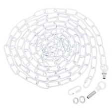 15 Feet Lighting Chain for Hanging Lamp Light Fixture Chain 65 Lbs White