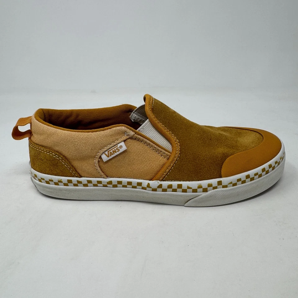 Vans Classic Slip On Suede Shoes Sneakers Sunburn Orange Youth Size 4 - Image 2 of 4