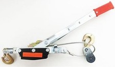 Hand Winch Heavy Duty 4 Ton Cable Puller 2 Hook Turfer For Caravan Boat Trailer