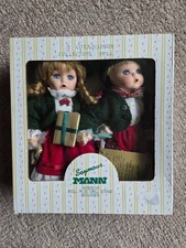 Seymour Mann Twice as Nice Porcelain Doll Set Boy & Girl Christmas New In Box