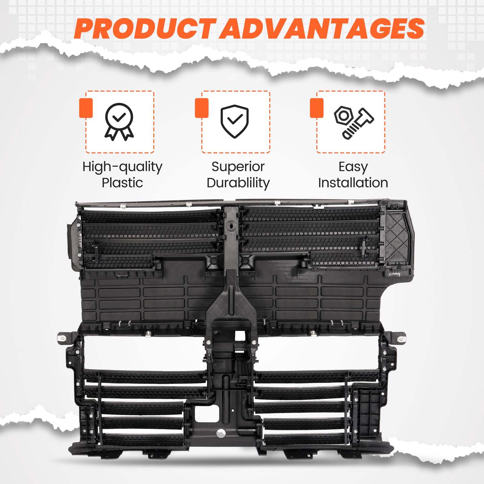 Radiator Grille Control Shutter Assembly For 2015-2018 Ford Edge 2.0L 2.7L 3.5L
