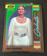 Leia Organa 2024 Topps Chrome Star Wars Green Galactic Gear 'd /99 - GG-19
