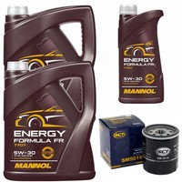 MotoröL Set Mannol 5W30 API SN 11 Liter + ÖLfilter FüR Ford Transit Bus 2.2 Tdci