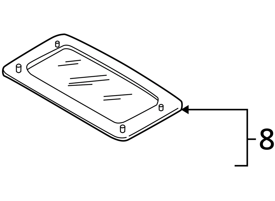 Vidro para teto solar Nissan Maxima 2000-2003 fabricante de equipamento original 912106y320 - Imagem 4 de 4