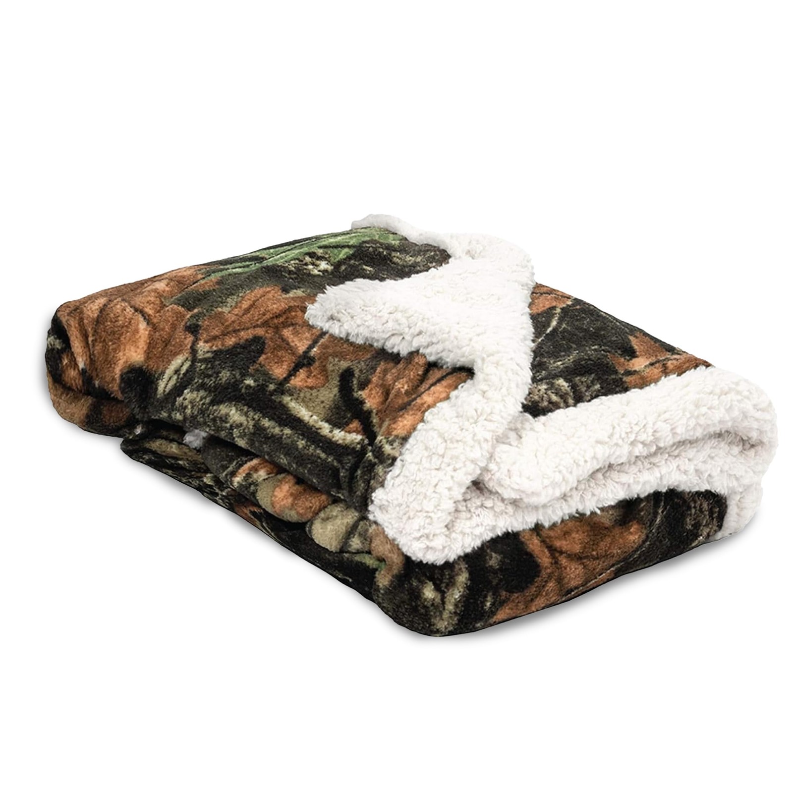 Baby Camo Blanket Infant Camo Accent Soft Sherpa and Plushed Lined Coral Flee...