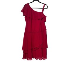 Glamorosa One-Shoulder Cocktail Party Ruffle Dress – Size 16