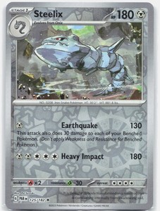 Steelix 125/182 Paradox Rift Reverse Holo Rare