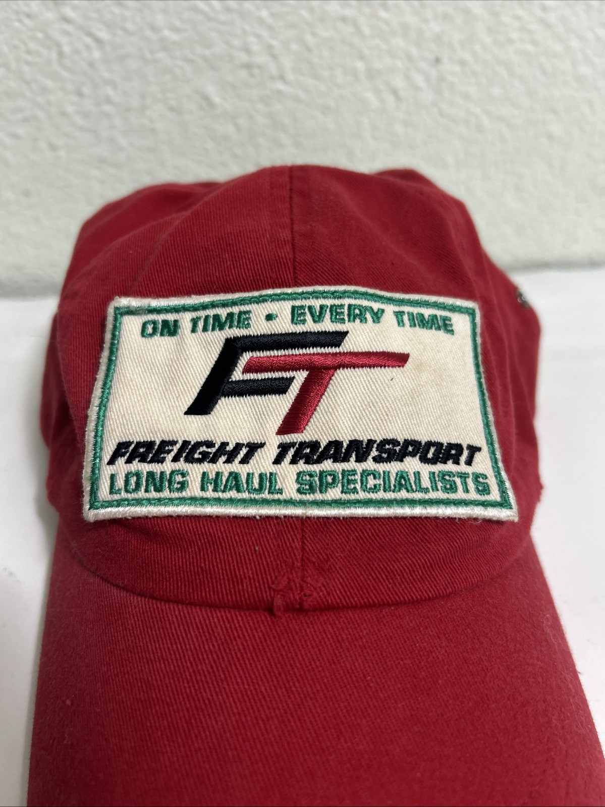 American Eagle Strapback Baseball Cap Red Distres… - image 2