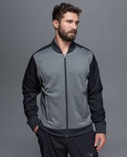 Lululemon Revolution Polartec Performance Bomber Jacket Coat Mens Medium Slate