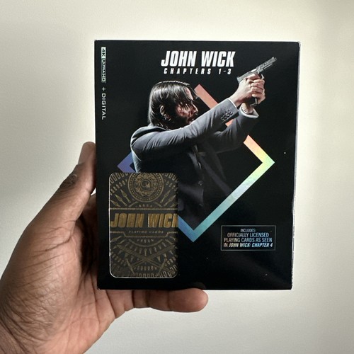 John Wick: Chapters 1-3 (4K UHD, Boxset w playing cards) No Digital Code