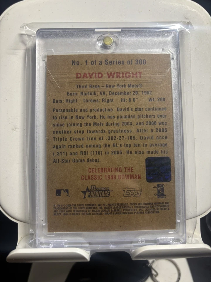 David Wright 2006 Bowman Heritage en tarjeta automática/50 Foto 2 de 2