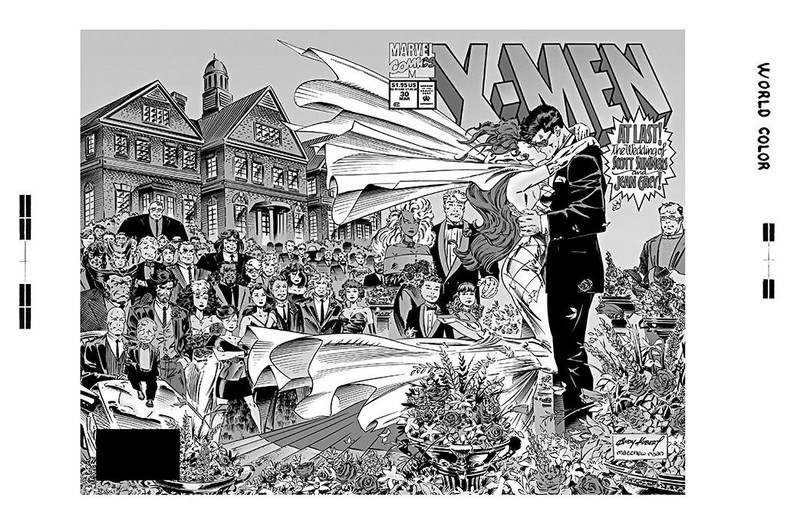 Andy Kubert X-Men #30 Rare Large Production Art Full Cover Monotone