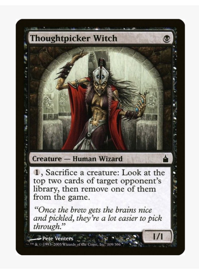Thoughtpicker Witch | MTG RAV | EDH Sacrifice Outlet Mill Exile Wizard | LP