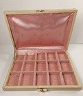 Vintage Mele Jewelry Box With Velvet Lining, 15 Compartments, Cream, Pink READ — photo 7