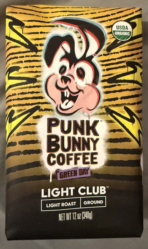 GREEN DAY PUNK BUNNY LIGHT CLUB LIGHT ROAST COFFEE GROUND 12OZ