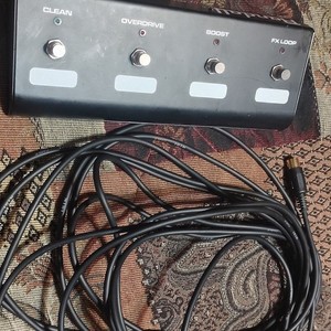 4-Button Guitar Amplifier Footswitch w/ Cable Clean Overdrive Boost FX Loop