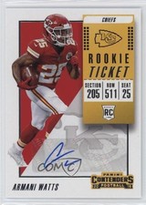 2018 Panini Contenders Rookie Ticket Auto Armani Watts #178 Auto 0q3
