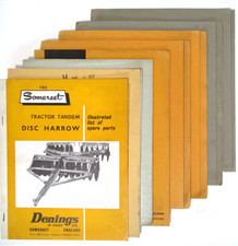 8 Vintage Farm Machinery Instruction Manuals, Parts Lists Johnson, Ayrshire Etc