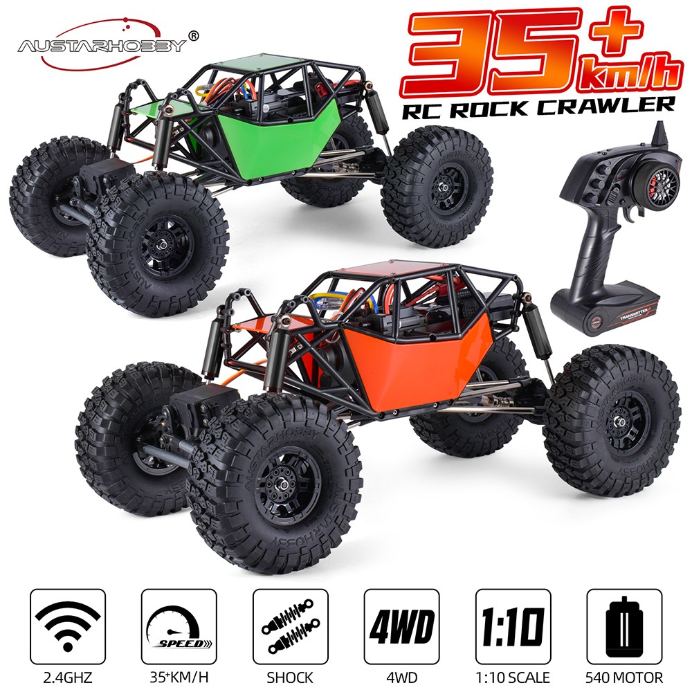 AUSTARHOBBY AX-8504 1/10 4WD 2.4G 35KM/H Rock Crawler RC Car w