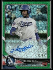 2018 Bowman #BMA-II Ibandel Isabel Chrome Mega Autographs Green #32/99
