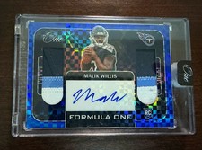 2022 Panini One Formula One Autographs Malik Willis #345 Auto /49